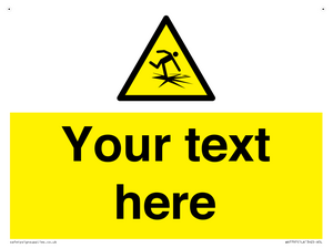 Custom warning thin ice